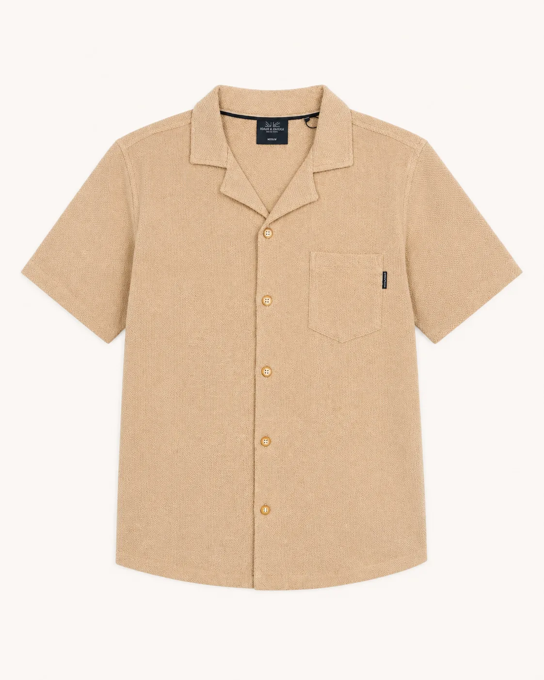 Camisa corta French Camel