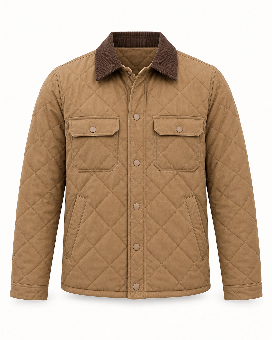 Chaqueta acolchada Camel