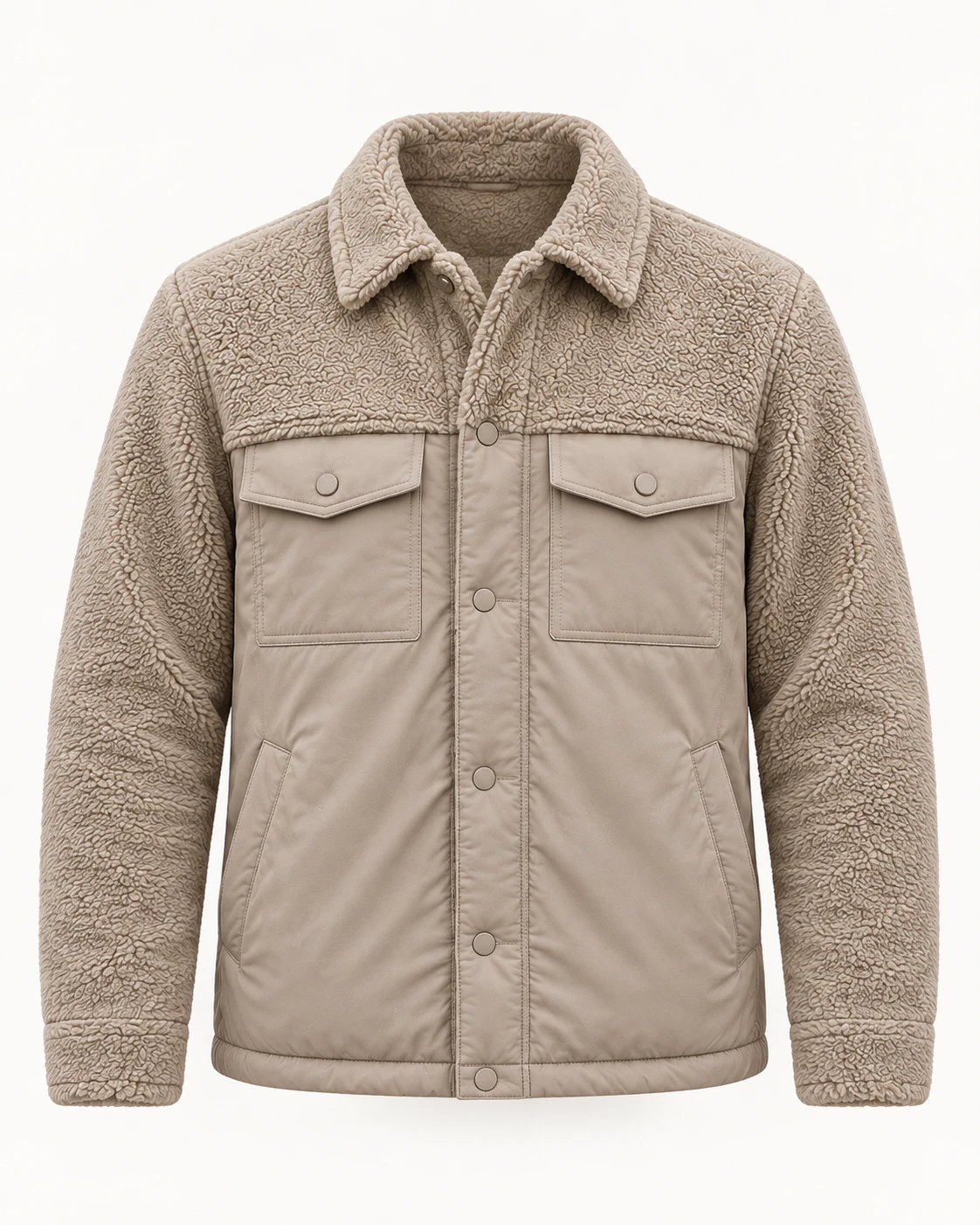 Chaqueta afelpada Beige